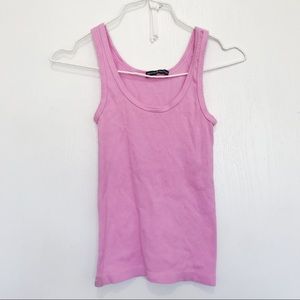 Brandy Melville pink ribbed tank top